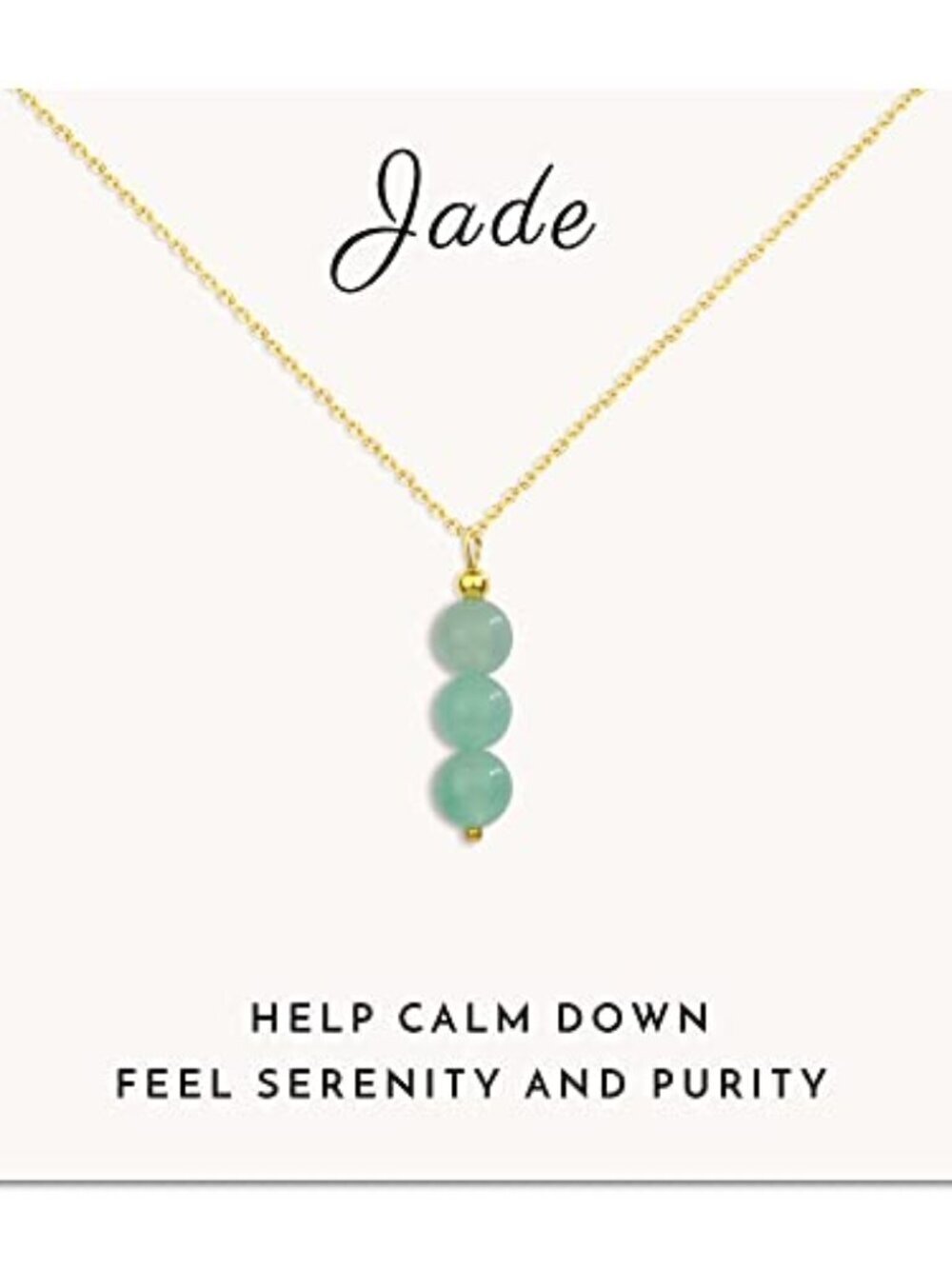 🆕 SmileBelle Jade Necklace Healing Crystal Necklace for Women Crystal Pendant